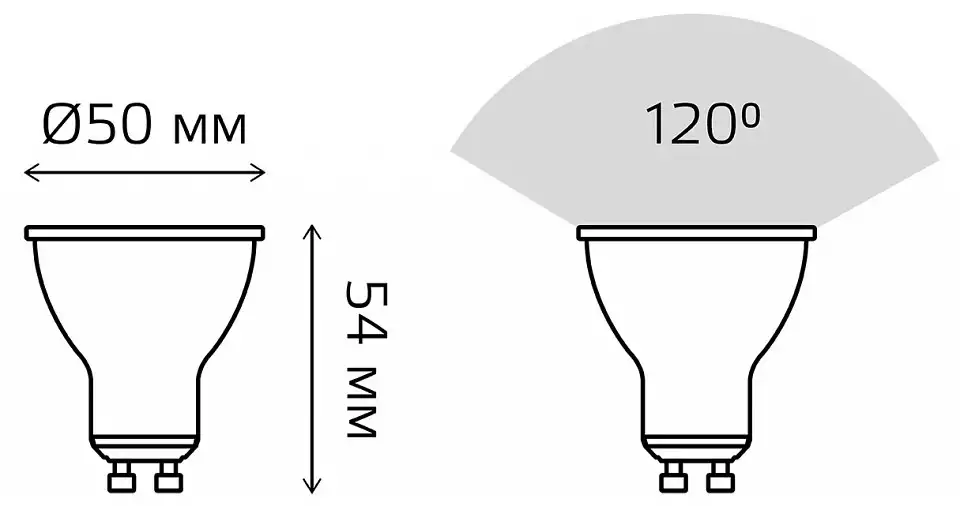 Лампа светодиодная Gauss Софит GU10 5.5Вт 4100K 13626