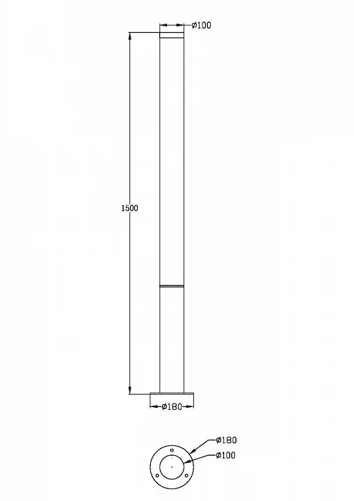 Наземный высокий светильник Maytoni Ginza O041FL-L50B3K