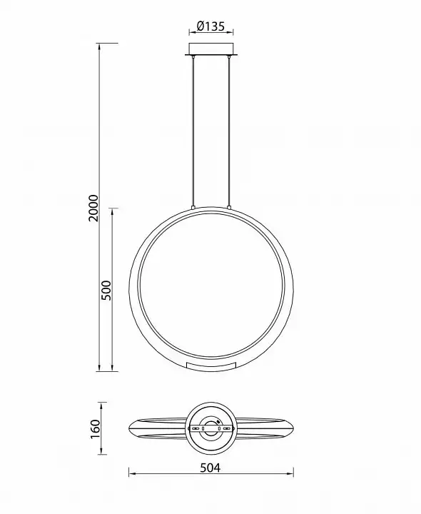Подвесной светодиодный светильник Mantra Ring 6170