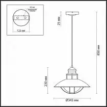 Уличный подвесной светильник Odeon Light Dante 4164/1