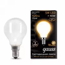 Лампа светодиодная Gauss 1052 E14 5Вт 2700K 105201105