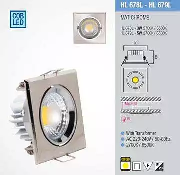 Встраиваемый светильник Horoz Electric  HRZ00000309