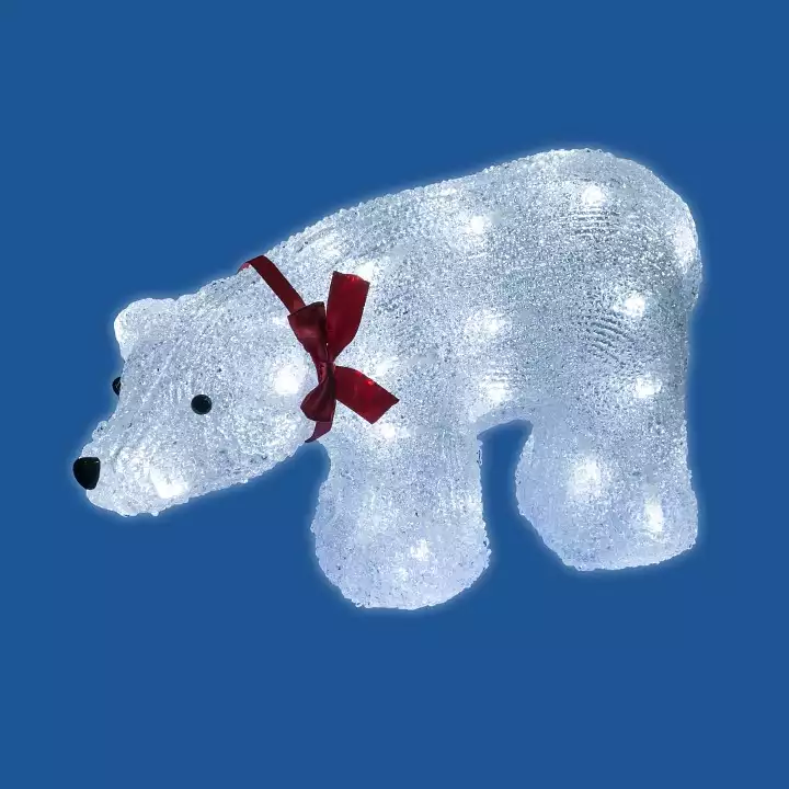Зверь световой Белый медведь [23 см] Uniel ULD 7954