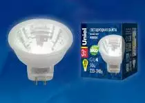 Лампа светодиодная Uniel  GU4 3Вт 3000K UL-00001703