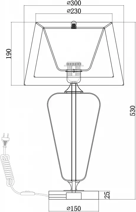 Настольная лампа декоративная Maytoni Verre Z005TL-01CH