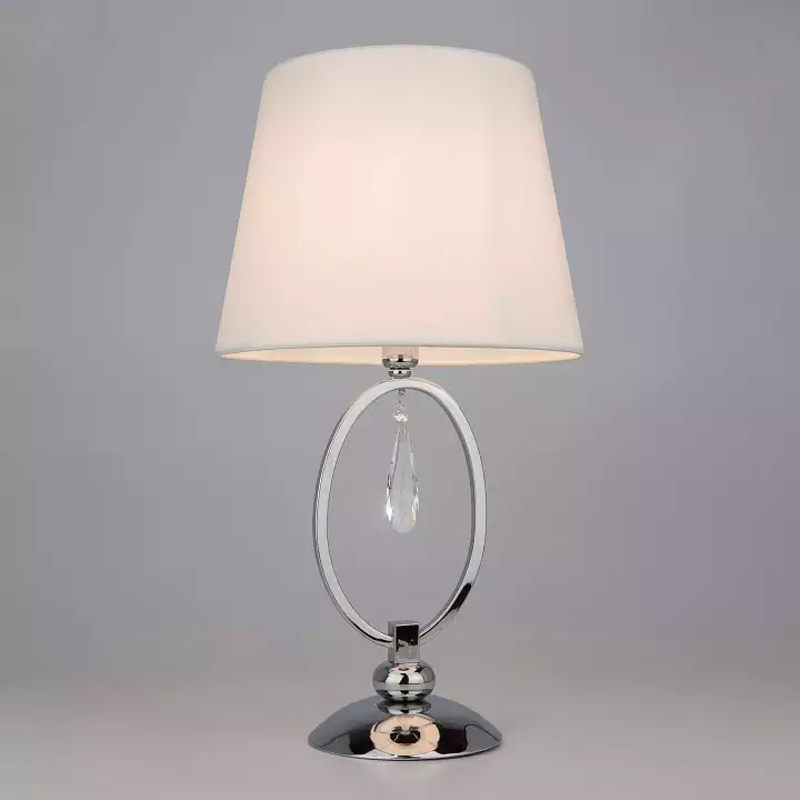Настольная лампа декоративная Eurosvet Madera 01055/1 хром/прозрачный хрусталь Strotskis