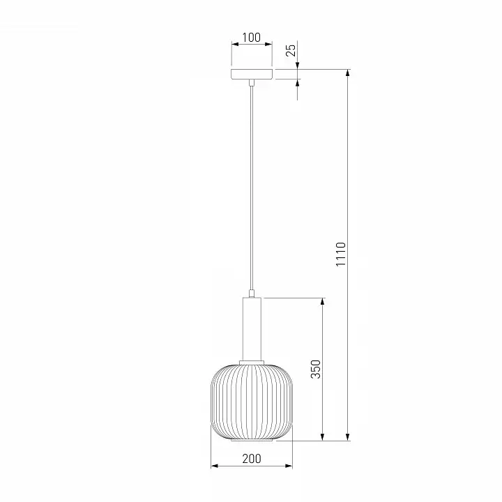 Подвесной светильник Eurosvet Bravo 50182/1 янтарь
