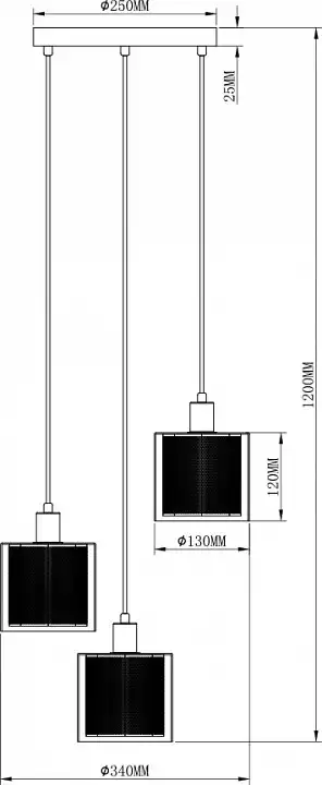 Подвесной светильник Moderli Brizzi V2871-3P