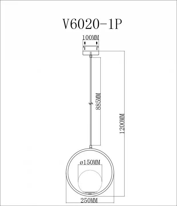 Подвесной светильник Moderli Barocco V6020-1P