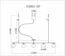 Подвесной светильник Moderli Sector V3081-5P