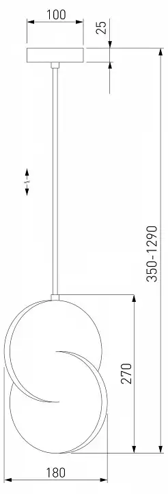Подвесной светильник Eurosvet Lang 50225/1 LED черный