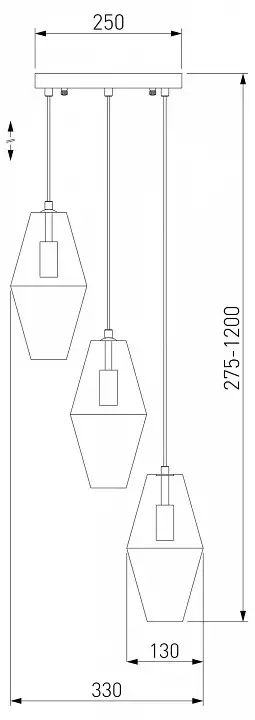 Подвесной светильник Eurosvet Prism 50236/3 прозрачный
