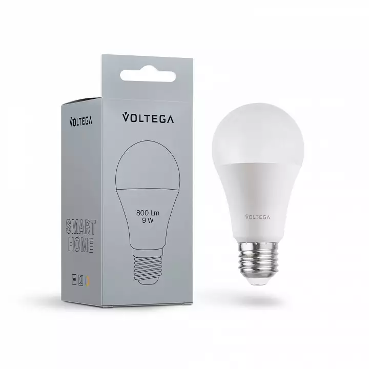 Лампа светодиодная с управлением через Wi-Fi Voltega Wi-Fi bulbs E27 9Вт 2700-6500K 2429