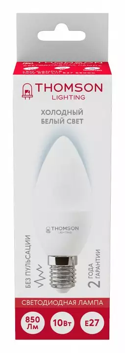 Лампа светодиодная Thomson Candle E27 10Вт 6500K TH-B2311