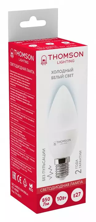 Лампа светодиодная Thomson Candle E27 10Вт 6500K TH-B2311