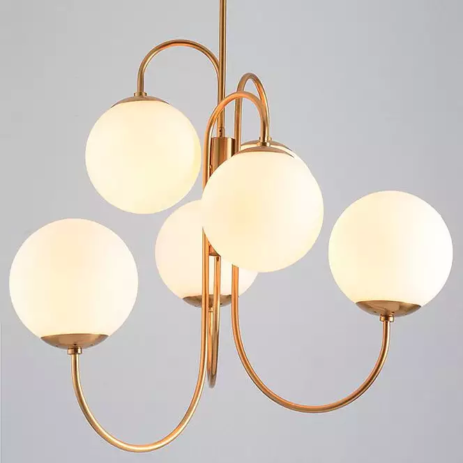 Люстра на штанге Imperiumloft Gooseneck Pelle Chandelier 40.2347