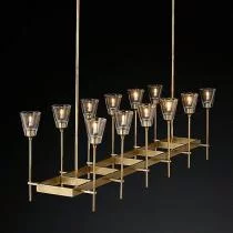 Люстра на штанге Imperiumloft Rh Torche De Verre Linear Chandelier 12 40.1548