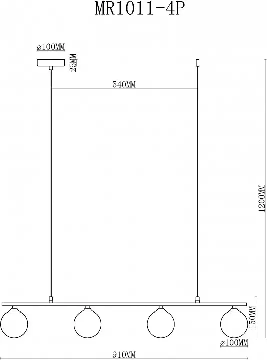 Подвесной светильник MyFar Stacy MR1011-4P