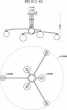 Люстра на штанге MyFar Stacy MR1012-6C