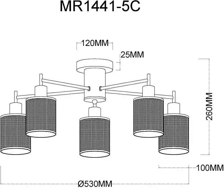 Потолочная люстра MyFar Solo MR1441-5C