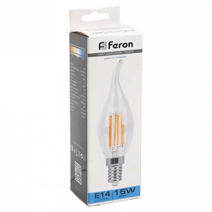 Лампа светодиодная Feron LB-718 E14 15Вт 6400K 38264
