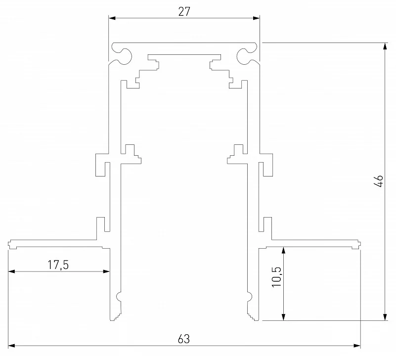 Трек встраиваемый Elektrostandard Slim Magnetic a067504