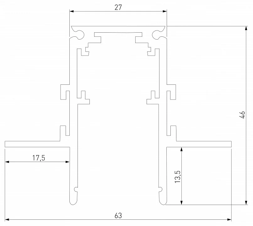 Трек встраиваемый Elektrostandard Slim Magnetic a067496