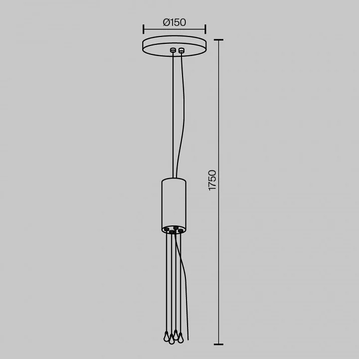 Подвес Maytoni Zon C032C-04-MG-1