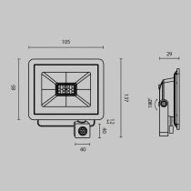 Настенно-потолочный прожектор Maytoni Flood FL001-L10B4KSR