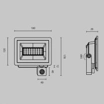 Настенно-потолочный прожектор Maytoni Flood FL001-L30B4KSR