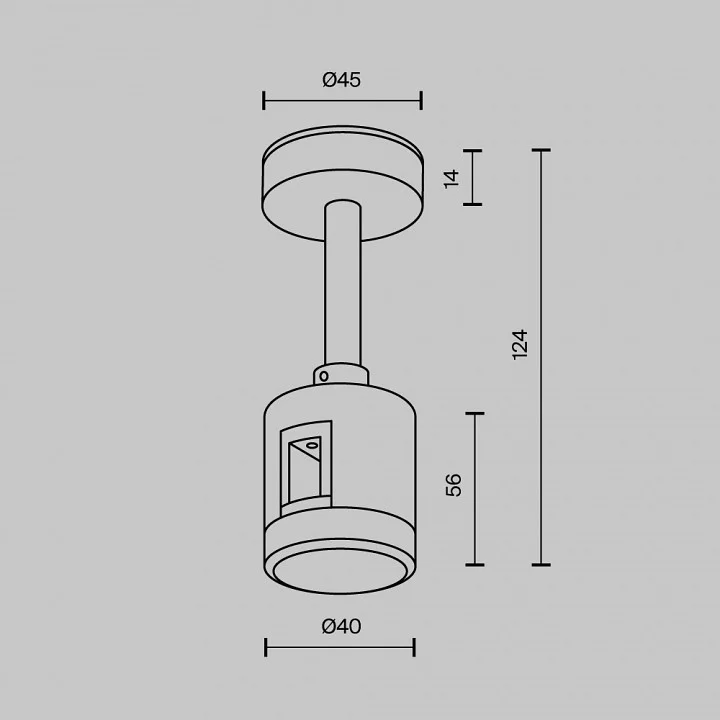 Подвес для трека Maytoni Accessories for tracks Flarity TRA156C-IPC1-B