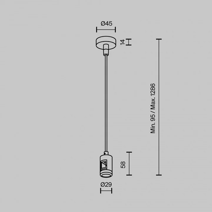 Подвес для трека Maytoni Accessories for tracks Flarity TRA157SW-B1-BS