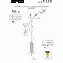 Подвесной светильник iLamp Brick P7555-1 CR