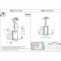 Подвесная люстра iLamp King RM6201-8+4 CR+CL