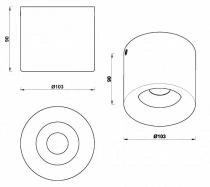 Накладной светильник iLedex Metrica 113-12W-D100-3000K-24DG-WH