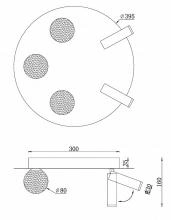 Потолочная люстра iLedex Telescope D4774-40 SGD