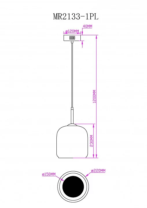 Подвесной светильник MyFar Charlie MR2133-1PL